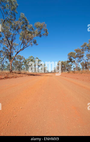 Roten Schmutz der Gibb River Road, Kimberley, Outback, Western Australia, WA, Australien Stockfoto