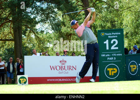 MILTON KEYNES, ENGLAND - 31. August 2014 Colin Montgomerie von Schottland in Aktion während der Endrunde der Travis Perkins Meister des Herzogs Kurs, Woburn Golf Club am 31. August 2014 in Woburn, England gespielt. © David Partridge / Alamy Live News Stockfoto