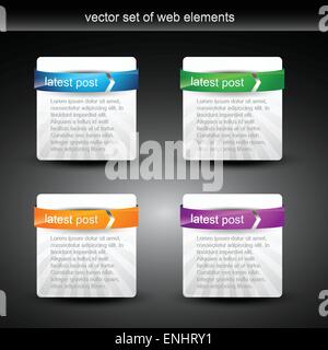 Web Elementanzeige mit Platz für Ihren text Stock Vektor