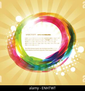 abstrakte farbenfrohes Design mit Platz für Ihren text Stock Vektor