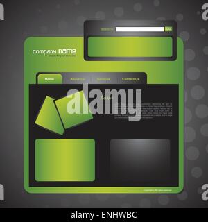 Vektor-grüne editierbare Website-Templates Stock Vektor