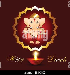 Vektor Diwali Festival Hintergrund Stock Vektor