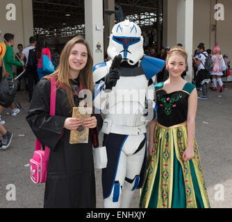 Während der 17. Auflage des internationalen Cartoon Comicon Neapel, Italien - Mai 2: Cosplay Pose auf 2. Mai 2015 in Neapel Stockfoto