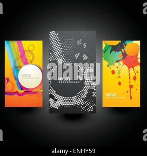 Vektor-Set von kreativen abstrakte Karten Stock Vektor