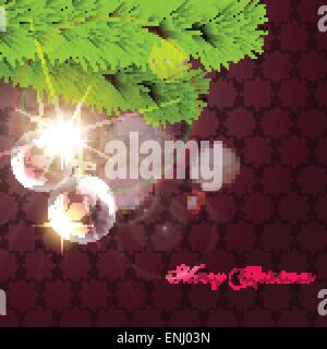 Weihnachtskugeln hängen Vektor-illustration Stock Vektor