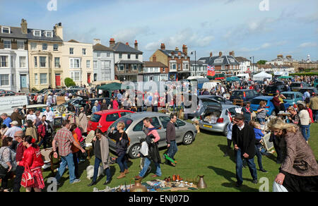 Brocante Antik Jahrmarkt bei Walmer Green, Deal, Kent, UK Stockfoto