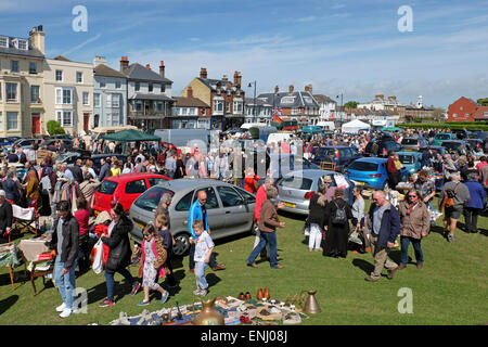 Brocante Antik Jahrmarkt bei Walmer Green, Deal, Kent, UK Stockfoto