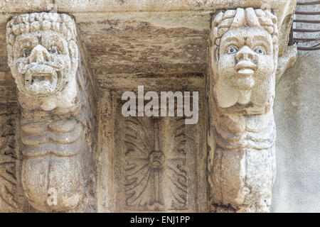 Altes Haus im Barockstil. Detail Stockfoto