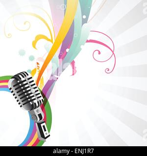 stilvolle mic-Hintergrund-Design-Kunst Stock Vektor