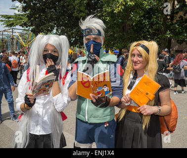 Während der 17. Auflage des internationalen Cartoon Comicon Neapel, Italien - Mai 2: Cosplay Pose auf 2. Mai 2015 in Neapel Stockfoto