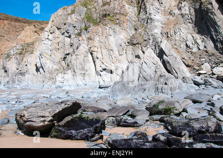 Schöner Strand bei Marloes Sands in im Nationalpark Pembrokeshire, Wales. Stockfoto