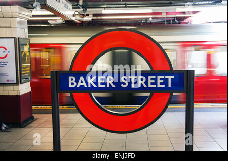 Baker Street Rondell Zeichen, London Underground Stockfoto