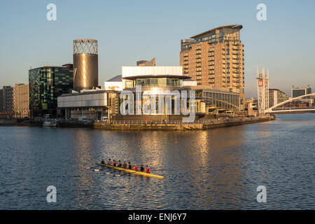 Salford Quays auf den Manchester Ship Canal Stockfoto