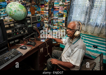 Amateur-Radio-Station in Sri Lanka, Süd-Ost-Asien. Stockfoto