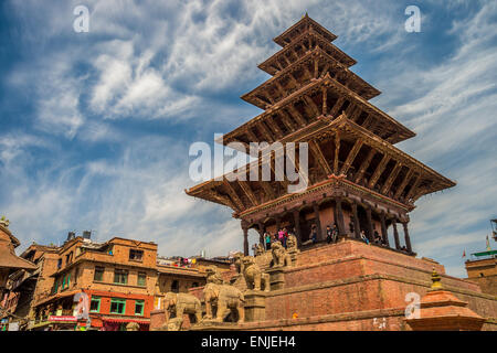 Nyatapola-Pagode auf dem Taumadhi-Platz in Bhaktapur, Nepal. Stockfoto