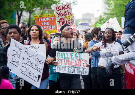 Baltimore Demo Protest Marsch nach dem Tod von Freddie Gray Stockfoto