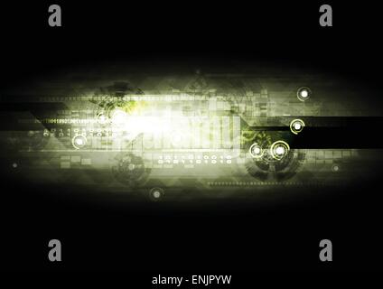 Dunkle grüne Technologie Hintergrund. Vektor-design Stock Vektor