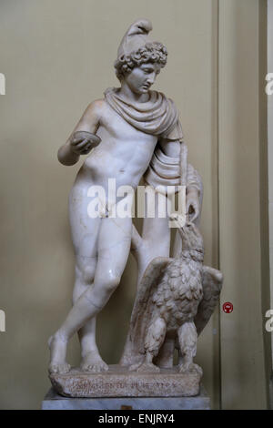 Ganymed und der Adler. Marmor. 2. Jahrhundert n. Chr. Vatikanischen Museen. Chiaramonti. Stockfoto