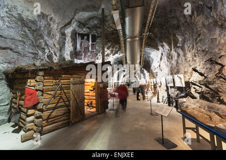 LKAB-Bergbau-Tour, meine größte unterirdische Eisenerz in der Welt, Kiruna, Lappland, Arctic Circle, Schweden, Skandinavien, Europa Stockfoto