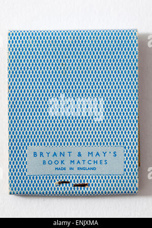 Vintage Matchbook von Bryant und Mays Spiele gemacht Stockfoto