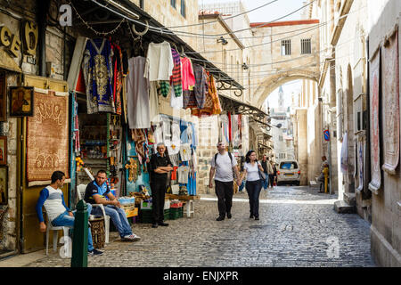 Straßenszene in der Altstadt, UNESCO-Weltkulturerbe, Jerusalem, Israel, Nahost Stockfoto
