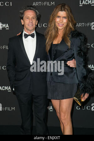 Prominente besuchen 2014 LACMA Kunst + Film-Gala zu Ehren Barbara Kruger und Quentin Tarantino präsentiert von Gucci im LACMA.  Mitwirkende: Brian Grazer, Veronica Smiley wo: Los Angeles, California, Vereinigte Staaten von Amerika als: 1. November 2014 Stockfoto