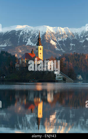 Die Übernahme der Wallfahrtskirche Maria am See Bled, Bled, Slowenien, Europa Stockfoto