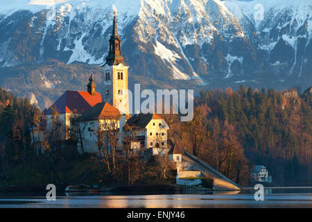 Die Übernahme der Wallfahrtskirche Maria am See Bled, Bled, Slowenien, Europa Stockfoto