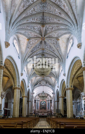 Die manuelinischen und portugiesischen barocken Kathedrale Liebfrauenkirche Annahme, Elvas, Alentejo, Portugal Stockfoto