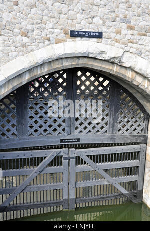 Traitors' Gate, Tower of London, Großbritannien Stockfoto