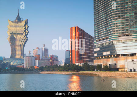 Grand Lisboa und Wynn Hotel und Casino, Macau, China, Asien Stockfoto