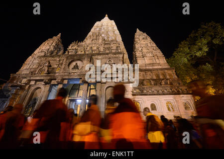 Die buddhistische Heilige Stätte von Bodhgaya, wo der Buddha erleuchtet wurde. Stockfoto