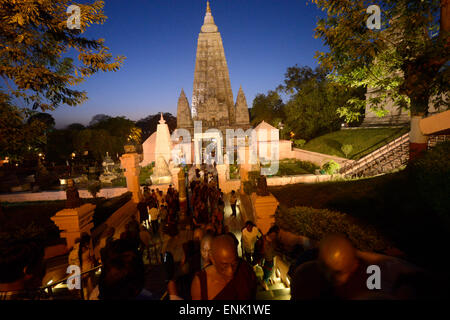 Die buddhistische Heilige Stätte von Bodhgaya, wo der Buddha erleuchtet wurde. Stockfoto