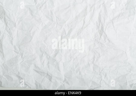 hochwertige weiße zerknittertes Papier Textur, Hintergrund, Hintergrund Stockfoto