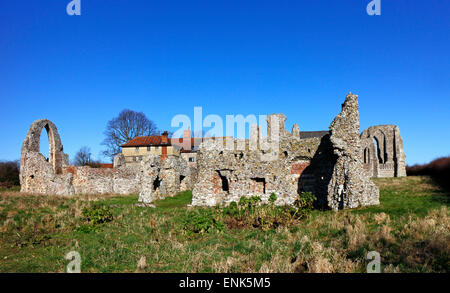 Ein Blick auf die Ruinen von Leiston Abbey, Suffolk, England, Vereinigtes Königreich. Stockfoto