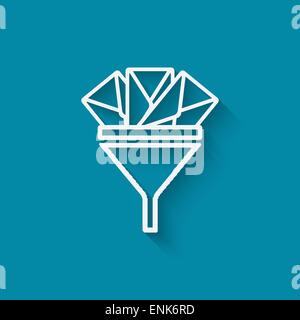 Spam-Filter Konzept Symbol - Vektor-Illustration. EPS 10 Stock Vektor