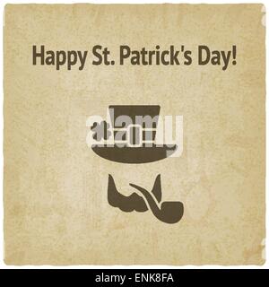 St. Patricks Day Karte mit Kobold - Vektor-Illustration. EPS 10 Stock Vektor