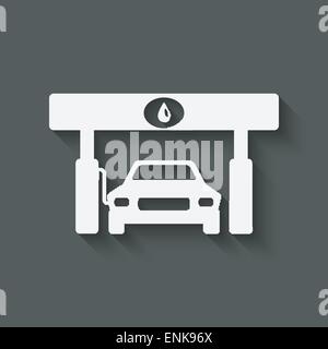 Auto an Tankstelle Stock Vektor