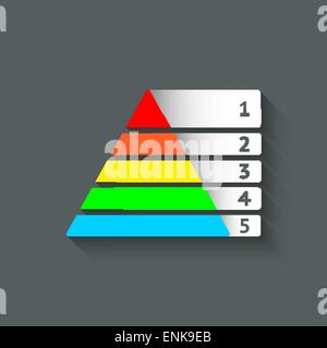 Maslow farbig Pyramide symbol Stock Vektor