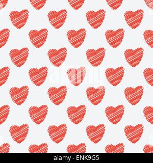 rote Herzen nahtlose Muster Stock Vektor