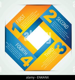 Vektor-bunte Infografik-Vorlage im Origami-Stil Stock Vektor