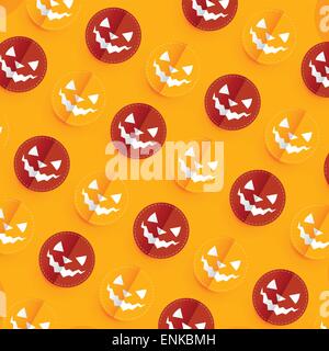 Halloween-gelben Muster-Design-Darstellung Stock Vektor