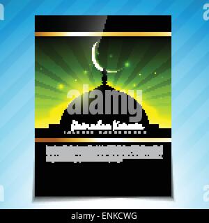 schönen Ramadan Kareem Broschüre design Stock Vektor