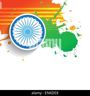stilvolle Grunge Flagge Indiens mit Platz für Ihren text Stock Vektor