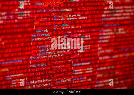 Roter code Stockfoto