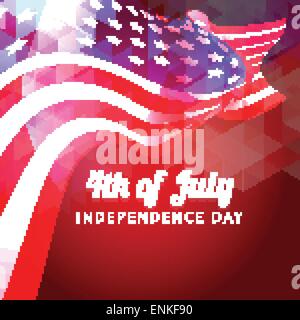 schöne glänzende Vektor-amerikanische Flagge-design Stock Vektor