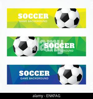 Vektor-Set Fußball Banner Header Stock Vektor
