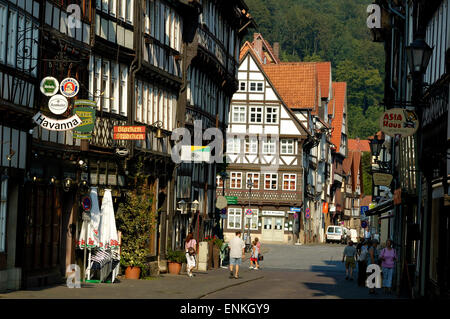 Naturpark Münden, Hann. Hann, Altstadt, Gassen Stockfoto