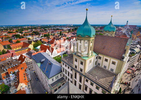 Augsburg, Deutschland, alte Stadt Stadtbild. Stockfoto