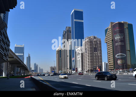 Dubai, Sheikh Zayed Road, Handelszentrum Stockfoto